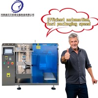 Otomatik Mini Yatay Dolum Paketleme Filmi Doypack Paketleme Makinesi Gıda Sosu Bal Sıvı Poşetleri için