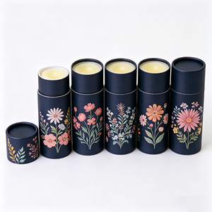 หลอดลิปบาล์มแบบกด บรรจุภัณฑ์กระดาษรีไซเคิลแบบเติมได้  ขนาดใหญ่ สำหรับใส่เครื่องสำอาง - Product Image 2