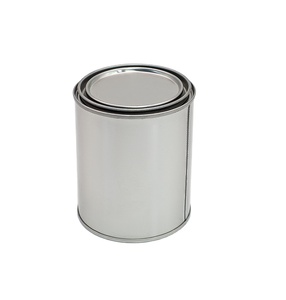 Barattolo di latta rotondo da 1 litro con coperchio stretto in trippa per vernice, rivestimento e altri prodotti chimici - Product Image 4