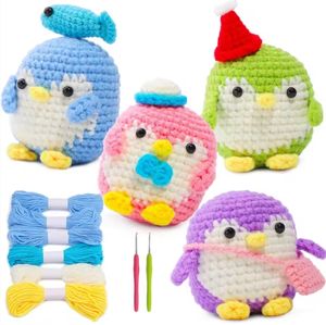 Kit de <span class=keywords><strong>Ganchillo</strong></span> DIY en Oferta, Juguete de Pingüino Hecho <span class=keywords><strong>a</strong></span> Mano <span class=keywords><strong>con</strong></span> Tutoriales en Video <span class=keywords><strong>Paso</strong></span> <span class=keywords><strong>a</strong></span> <span class=keywords><strong>Paso</strong></span> para Navidad - Product Image 2