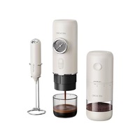 Machine à café portable OEM de style italien avec manomètre visuel, extraction de café en poudre et capsules, en acier inoxydable de qualité alimentaire