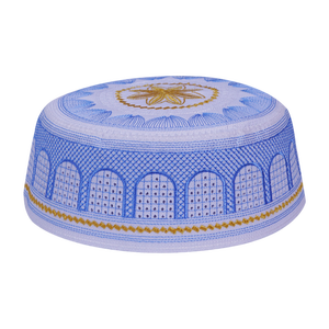 Nuovo Stile Cappello da Preghiera Islamico Kufi per Uomo, Ricamato, Stile Egiziano Turco Arabo - Product Image 6