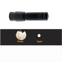Potente linterna con Zoom LED brillante de 3W, 3 AAA, batería seca, resistente al agua, cuerpo de lámpara de aluminio, la mayoría de las linternas de enfoque para exteriores