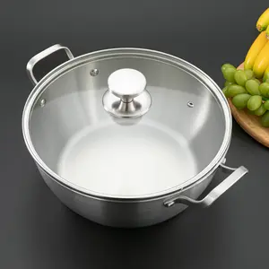 High Quality Steamer Cooking Pot Double Layer Thickening 3 Layer Stainless Steel Pot