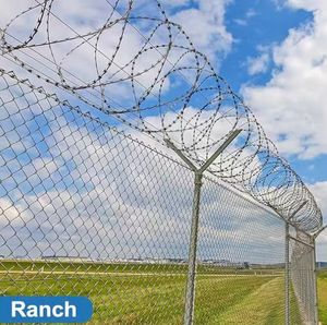 ลวดหนามเหล็กชุบสังกะสีแบบม้วน พร้อมระบบป้องกันการปีนป่าย สำหรับรั้วสนามบิน - Product Image 3