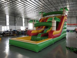 Tobogán de agua inflable para exteriores, <span class=keywords><strong>casa</strong></span> de rebote de PVC resistente, para escalada, para pared, piscina contra salpicaduras - Product Image 4