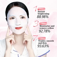 Marca Privada OEM, 5 Piezas de Láminas de Hidrogel de Retinol y Colágeno, Reafirmante Nocturno, Antiarrugas, Hidratante, Iluminador, Vitamina C, Vegano, ODM