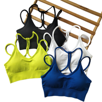Soutien-gorge de sport en nylon respirant à maintien élevé pour femme, avec coussinets amovibles, personnalisable, résistant aux plis, pour la gym, le fitness et le yoga - Dentelle