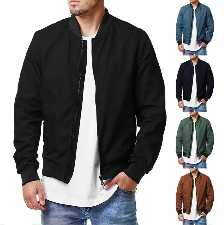 Spring New Men's Bomber Zipper Jacket Male Casual Streetwear Hip Hop Slim Fit Pilot Coat Men Clothing Plus Size 5XL
