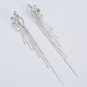 Pendientes de Moda con Flecos para Discoteca, Llenos de Diamantes - Product Image 6