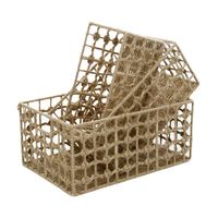 Panier à linge pliable de taille personnalisable, lot de 2, en jacinthe d'eau tressée, paniers de rangement pliables
