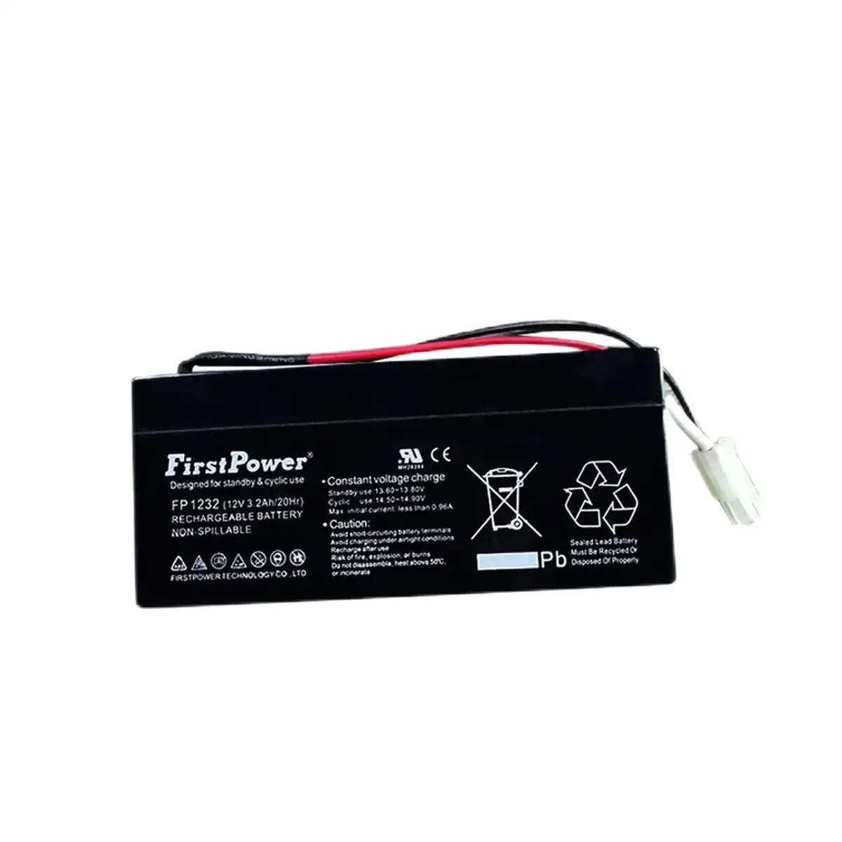 Biolight orijinal FirstPower FP1232 Pb 12V 3.2Ah 2 İğneler bağlayıcı kurşun-asit hücre piller model FP 1232 tıbbi için