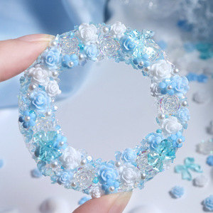 Accesorios para Decoración de <span class=keywords><strong>Uñas</strong></span> con Diseño Floral Azul, Camelia, Mariposa y Perla - Product Image 2