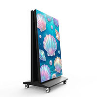 Layar Video LED Lipat JL Ultra Slim P2.5 Full Color, Poster Display Portabel Aluminium Kustom untuk Luar Ruangan, Pusat Perbelanjaan
