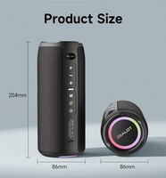 Haut-parleur karaoké sans fil 20W à succès avec amplification des basses, batterie 3600mAh de haute qualité, portable, étanche pour l'extérieur, lumière LED