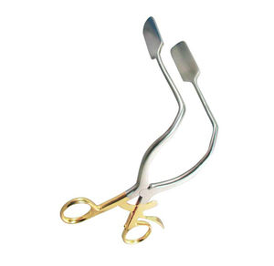 Rétracteur vaginal latéral 8,25 pouces, revêtement PVC bleu, manivelle manuelle, poignées dorées pour chirurgie gynécologique - Product Image 3