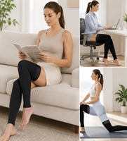 Collants de compression pour le corps de qualité médicale 23-32 mmHg, sans pied, pour modeler les cuisses