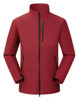 Veste Softshell Unisexe OEM Hiver-Printemps Imperméable Coupe-Vent avec Broderie Col Montant Vêtement Décontracté d'Extérieur