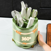 Nouvelle maison porte-couteau multifonctionnel couteau de cuisine créatif fourchette cuillère support de rangement porte-couteau rotatif à 360 degrés