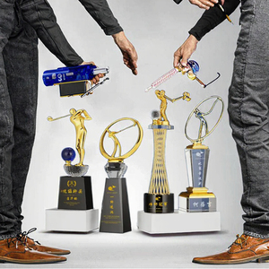 Troféus de Golfe Personalizados em Cristal Óptico K9 para Atacado – Melhores Prêmios em Branco para Vencedores e Lembranças de Golfe - Product Image 3