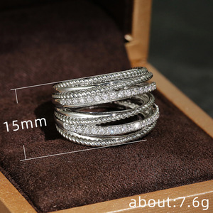 Bague à motif croisé simple pour femme - Product Image 5
