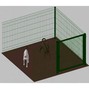 Modulo Aggiuntivo per Recinto per Cani 200x200x142 cm in Ferro Zincato e Acciaio Verniciato Verde, Struttura Solida e Sicura con Pali Interrati - Product Image 1