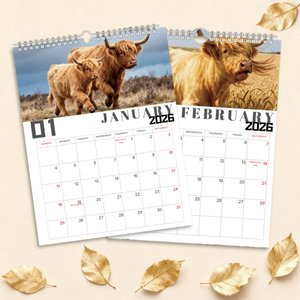 2026 cao nguyên Bò Lịch tùy chỉnh xoắn ốc lịch nghệ thuật giấy 300gsm lớn in tường kế hoạch lịch cho Tracker, lập kế hoạch - Product Image 5