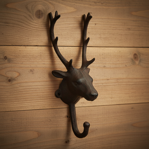 Corna di cervo in ghisa gancio appendiabiti da parete e appendiabiti da Wild Life ornamento decorativo per il bagno per cacciatori e capanne - Product Image 4