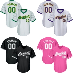 เสื้อเจอร์ซีย์เบสบอลคอวีสีทึบบริสุทธิ์เสื้อเจอร์ซีย์ใส่เบสบอลหมายเลขโลโก้ของทีมเสื้อซอฟต์บอลเสื้อยืด - Product Image 4