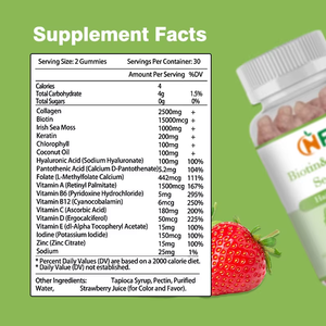 Gomitas de Biotina, Colágeno y Musgo Marino con Vitamina C - 100% Natural, Suplemento para el Cuidado de la Salud de Adultos y Adolescentes, para Mejorar el Sistema Inmunológico - Product Image 2