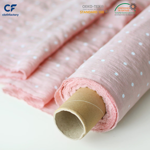 Tissu en <span class=keywords><strong>lin</strong></span> couleur rose poussière, idéal pour les vêtements, motif pois rose, finition vieillie, 100 % <span class=keywords><strong>lin</strong></span> - Product Image 4