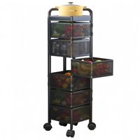 Étagère de rangement rotative en acier au carbone à prix d'usine, panier détachable, grande taille, étagère de cuisine multi-niveaux, sans assemblage, OEM personnalisé