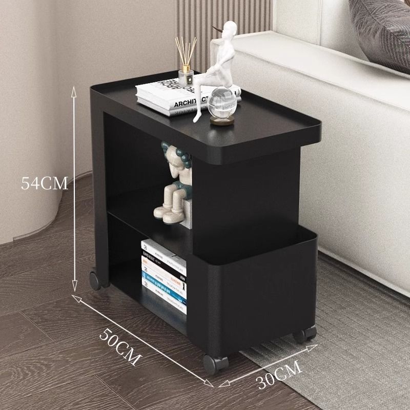 Table universelle noire en fer forgé à roulettes 503055