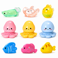 Figurines d'animaux miniatures en résine en gros : poissons, poulpes, décorations d'aquarium pour jardins féeriques, miniatures, artisanat DIY, ornements