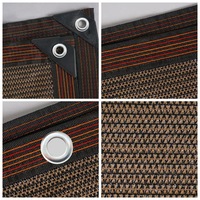 75gsm auvent extérieur café pare-soleil filet jardin pare-soleil filet serre ombre couverture HDPE Pergola ombrage voile