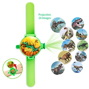 子供新着キッズギフト3D漫画キャラクター24プロジェクター腕時計キッド電子デジタルプロジェクションおもちゃの時計