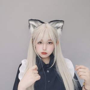 E0022 فروي آذان هريرة عصابة رأس اصطناعية انحناء الشعر القط ملحق الاستخدام المزدوج لفستان تنكري حزب استخدام تأثيري - Product Image 5