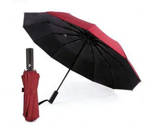 Parapluie pliant en 3 sections, résistant au vent, de luxe, personnalisable avec impression de logo, fabrication OEM/ODM, le moins cher - Product Image 1