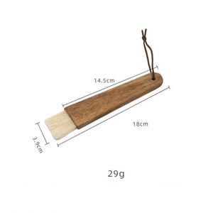 Wooden Handle Natural Bristle Kitchen Brush Cooking Baking Cleaning Tool with Hanging Loop - Product Image 2