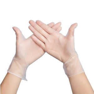 Guantes de vinilo desechables, blancos - Product Image 1