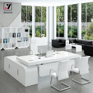 Meubles de <span class=keywords><strong>bureau</strong></span> modernes en forme de L, table d'<span class=keywords><strong>ordinateur</strong></span> en bois peint <span class=keywords><strong>piano</strong></span>, <span class=keywords><strong>bureau</strong></span> de direction, <span class=keywords><strong>bureau</strong></span> de PDG, panneau blanc, <span class=keywords><strong>bureau</strong></span> de direction, dernier modèle de PDG - Product Image 5