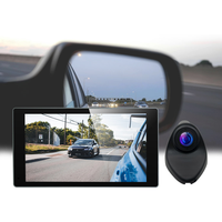 Cámara de punto ciego para coche AI de 5 pulgadas, grabadora de conducción BSD, espejo retrovisor electrónico HD 1080P, cámara de salpicadero con vista lateral giratoria