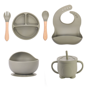 Productos de Alimentación para Niños a Precio Económico, Vajilla Infantil de Silicona de Grado Alimenticio, Juego de Alimentación para Bebés de Silicona, Libre de BPA - Product Image 4