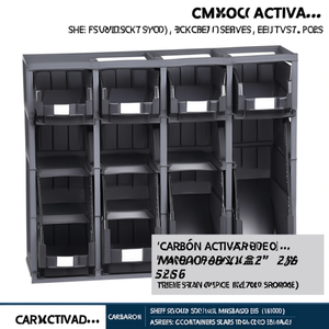 Fami <b>Shelf</b> Without Containers Series Ed 16 Spaces For Size 3 Containers Dark Grey Ral7000 Tool <b>Storage</b> - Product Image 3