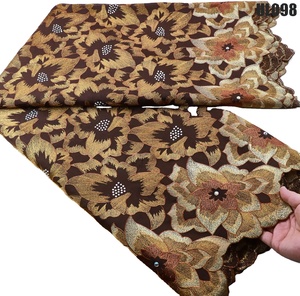 Nuovo abito da sposa Austria swiss Voile 100% poliestere Lafaya tessuto africano di pizzo francese abbigliamento donna Kanuri Dressi - Product Image 2