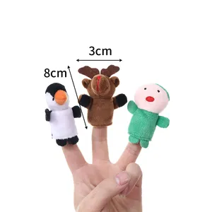 Fingers plush hand puppet human shape doll plush toys