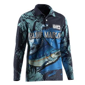 Polo à manches longues UPF50+ pour l'extérieur, motif poisson, respirant et à séchage rapide, idéal pour la chasse et la pêche - Product Image 5