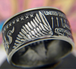 Punk Letter Alloy Unisex Ring Creative Alphabet Finger Jewelry For Daily Street Party Wear - Product Image 6