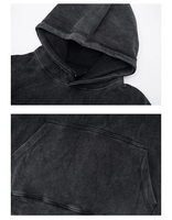 Sweat à capuche en molleton 100 % coton, délavé et vieilli, avec logo personnalisé, nouvelle mode 2026, pour homme, style vintage ample et surdimensionné