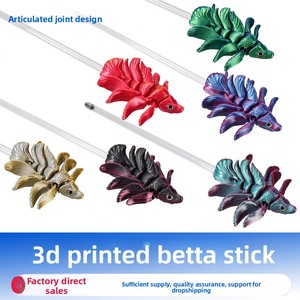 <span class=keywords><strong>Betta</strong></span> <span class=keywords><strong>Pesce</strong></span> <span class=keywords><strong>Betta</strong></span> <span class=keywords><strong>Pesce</strong></span> in Plastica Stampata 3D-Leggero Acquario Decorazione di Pesci Espositore di Formazione di Aiuto Giocattolo Giunti mobili per i Pesci - Product Image 3